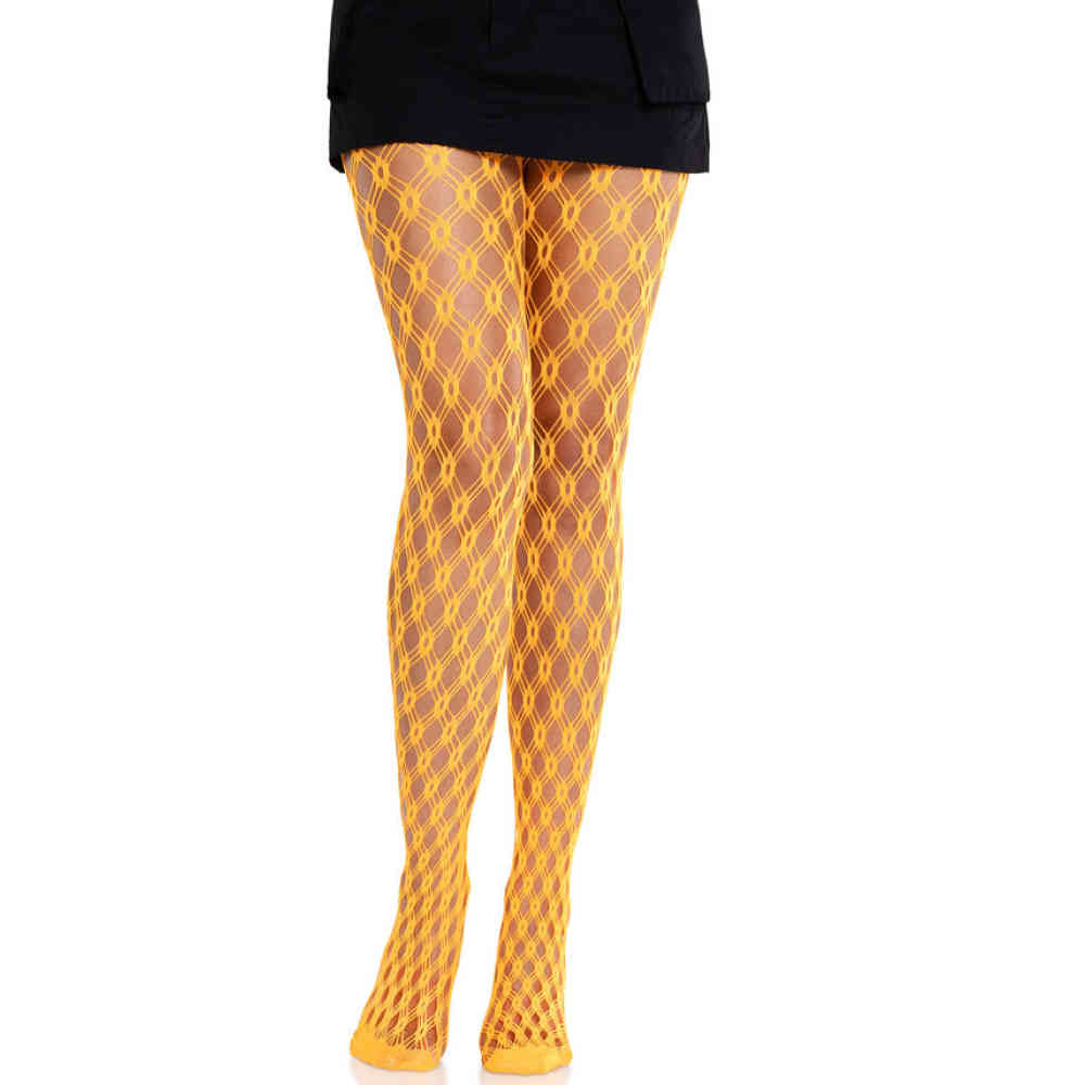 Leg Avenue - Eyelet Net Collants - Orange